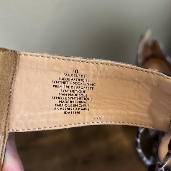 Express size 10 lace up suede leopard pumps - Picture 7 of 7